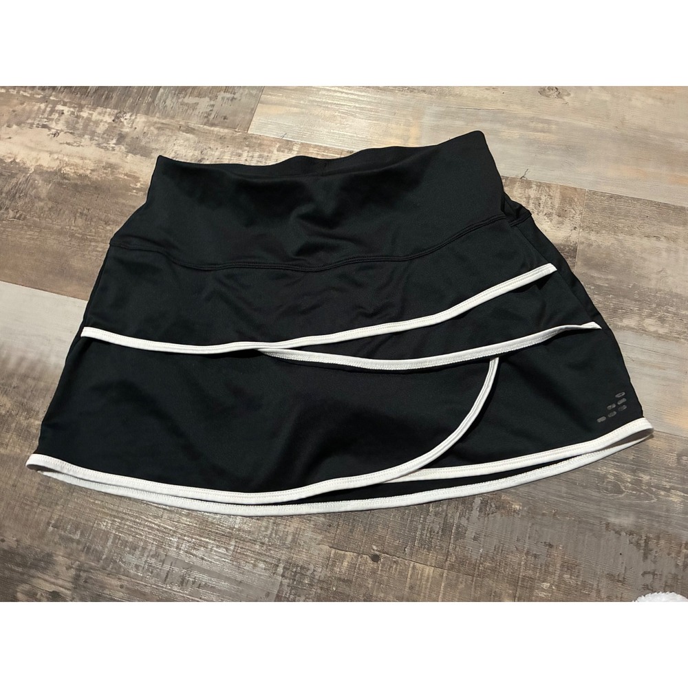 BCG Womens Black White Piping Active Skort Tennis Golf Skirt Size S